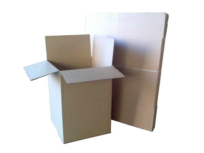 Cardboard box tea chest